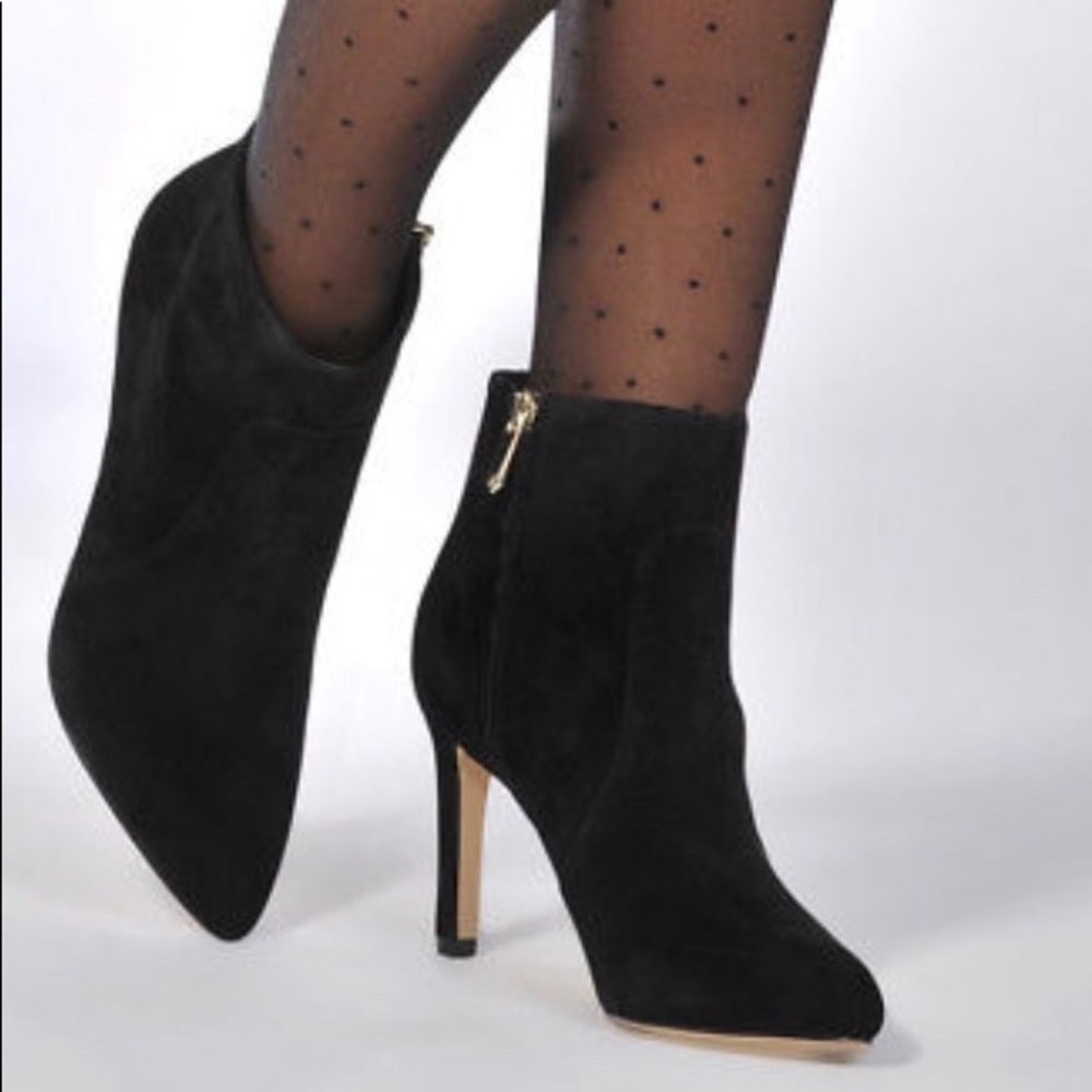 NWT Sam Edelman Olette Black Suede Ankle Boot